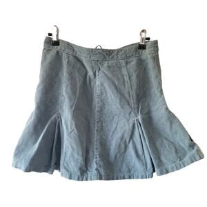 Medium BDG Jeans Urban Outfitters corduroy pleated greenish blue mini skirt